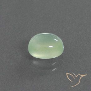 2.21 ct Green Prehnite Stone, Natural Prehnite in Oval Cabochon Shape for Sale