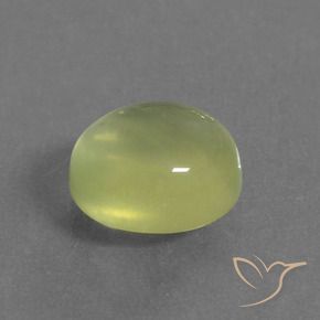 2.13 ct Yellow Prehnite Stone, Natural Prehnite in Oval Cabochon Shape for Sale