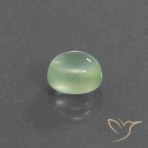 2.34 ct Green Prehnite Stone, Natural Prehnite in Oval Cabochon Shape for Sale
