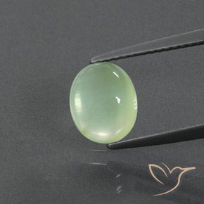 2.24ct Natural Pale Yellowish Green Prehnite, Oval, Transparent/Translucent