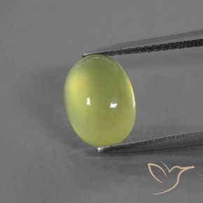 2.80ct Natural Light Greenish Yellow Prehnite, Oval, Transparent/Translucent