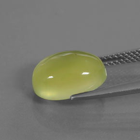 Prehnite Gemstone in 11.4 x 8.4 mm Size for Sale, Prehnite Stone in Yellow Green Color