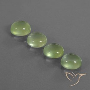 6.38ctw Natural Lime Green Prehnite, Oval, Transparent