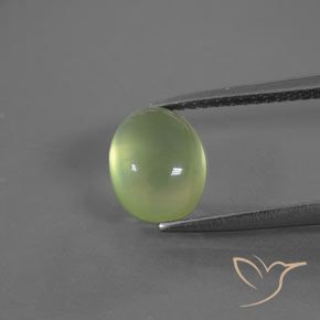 2.62ct Natural Yellow Green Prehnite, Oval, Transparent