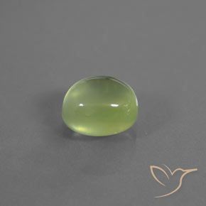 2.62 ct Green Prehnite Stone, Natural Prehnite in Oval Cabochon Shape for Sale