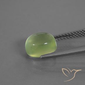 Prehnite Gemstone in 8.5 x 6.9 mm Size for Sale, Prehnite Stone in Yellow Green Color