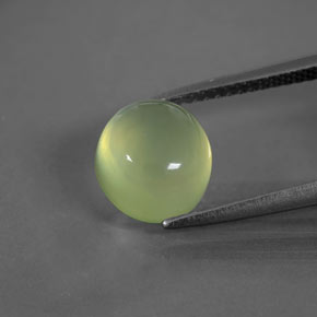 Amarillo claro Prehnite Gema - 3.6ct Cabujón Óvalo (ID: 376791)