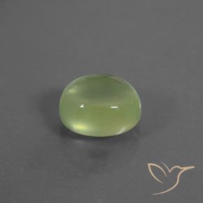 2.98 ct Green Prehnite Stone, Natural Prehnite in Oval Cabochon Shape for Sale