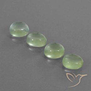 9.79ctw Natural Pale Pear Green Prehnite, Oval, Transparent