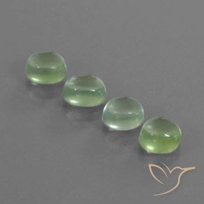 4.84ctw Natural Pale Pear Green Prehnite, Oval, Transparent