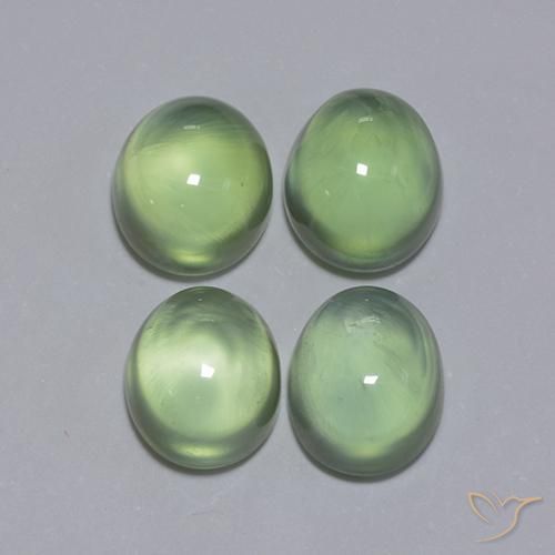 6.16ctw Natural Yellow Green Prehnite, Oval, Transparent