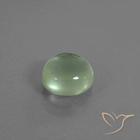 1.93 ct Green Prehnite Stone, Natural Prehnite in Oval Cabochon Shape for Sale