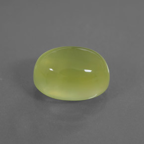 5.40 ct Green Prehnite Stone, Natural Prehnite in Oval Cabochon Shape for Sale