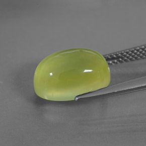 Prehnite Gemstone in 11.6 x 8.4 mm Size for Sale, Prehnite Stone in Yellow Green Color