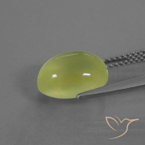 Prehnite Gemstone in 10.9 x 8.1 mm Size for Sale, Prehnite Stone in Light Yellow Color