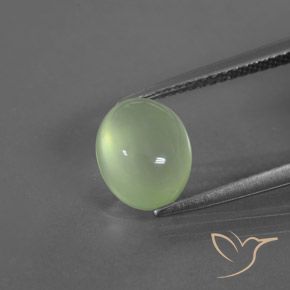 2.73ct Natural Medium Green Prehnite, Oval, Transparent/Translucent