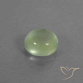 3.05 ct Green Prehnite Stone, Natural Prehnite in Oval Cabochon Shape for Sale
