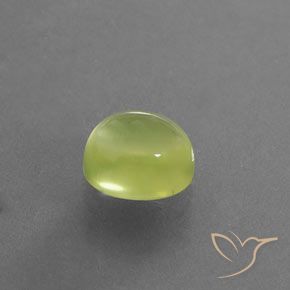 3.51 ct Yellow Prehnite Stone, Natural Prehnite in Oval Cabochon Shape for Sale