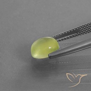 Prehnite Gemstone in 8.5 x 7.5 mm Size for Sale, Prehnite Stone in Light Greenish Yellow Color