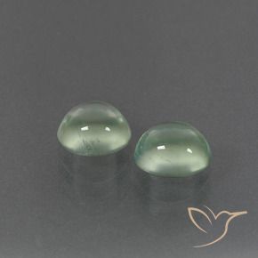 2.70 ctw Green Prehnite Stones, Natural Prehnite in Oval Cabochon Shape for Sale