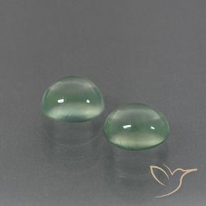 3.23 ctw Green Prehnite Stones, Natural Prehnite in Oval Cabochon Shape for Sale