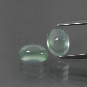 Light Cool Green Пренит Камень - 1.8ct Овал Кабошон (ID: 389507)