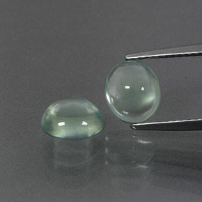 Mint Green Prehnite Gem - 1.7ct Oval Cabochon (ID: 389509)