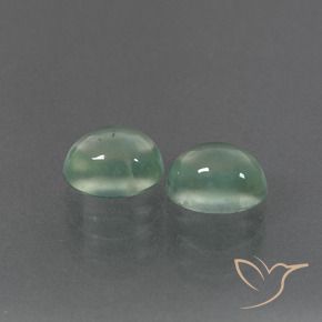 3.18 ctw Green Prehnite Stones, Natural Prehnite in Oval Cabochon Shape for Sale