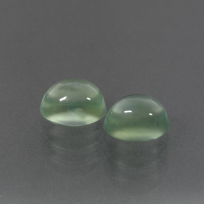 3.35 ctw Green Prehnite Stones, Natural Prehnite in Oval Cabochon Shape for Sale