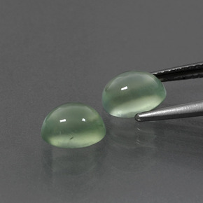 Prehnite Gemstones in 8 x 6 mm (calibrated) Size for Sale, Prehnite Stones in Green Color