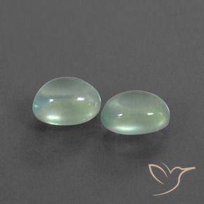 2.74 ctw Green Prehnite Stones, Natural Prehnite in Oval Cabochon Shape for Sale