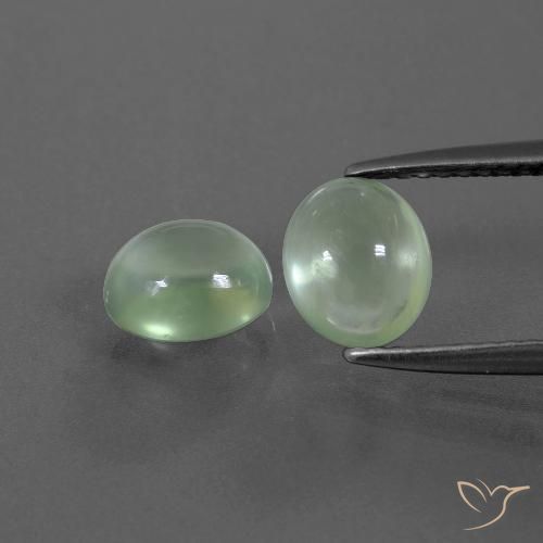 2.56 ct Oval Prehnite, 7.1 x 5.9 mm From South Africa, Photo A