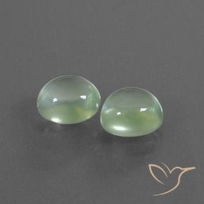 2.78 ctw Green Prehnite Stones, Natural Prehnite in Oval Cabochon Shape for Sale