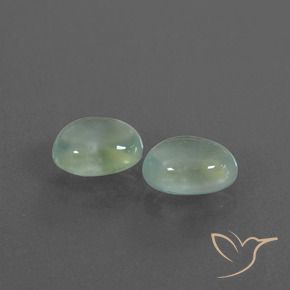 2.09 ctw Green Prehnite Stones, Natural Prehnite in Oval Cabochon Shape for Sale