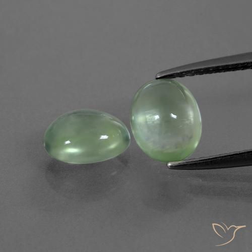 2.62 ct Oval Prehnite, 7.8 x 6.3 mm From South Africa, Photo A