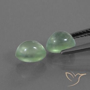 Prehnite Gemstones in 6.7 x 5.5 mm Size for Sale, Prehnite Stones in Yellowish Green Color