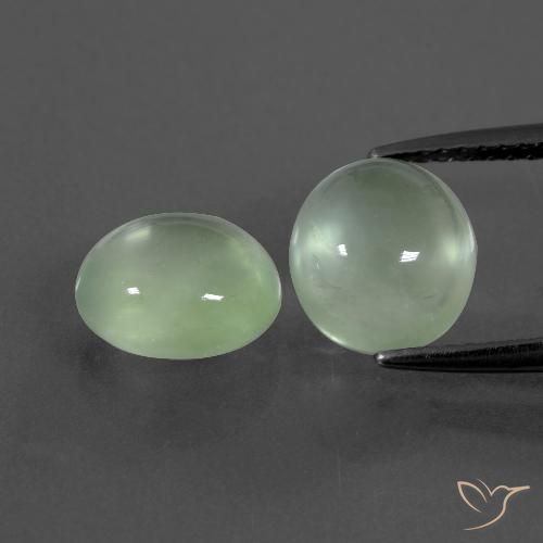 4.58ctw Natural Pale Yellowish Green Prehnite, Oval, Transparent