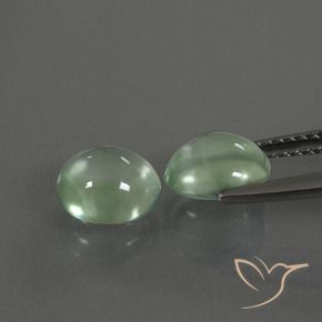 Prehnite Gemstones in 7.5 x 6.5 mm Size for Sale, Prehnite Stones in Light Yellow Green Color