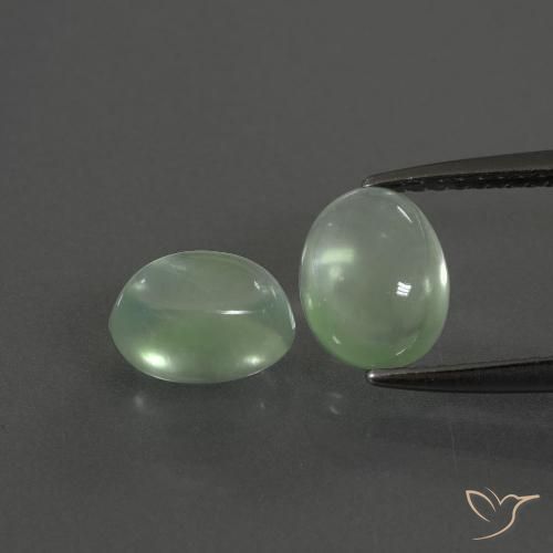 3.04ctw Natural Warm Green Prehnite, Oval, Transparent