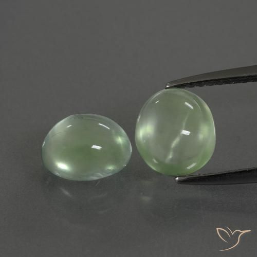 3.91ctw Natural Light Green Prehnite, Oval, Transparent