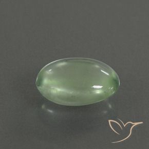 2.06 ct Green Prehnite Stone, Natural Prehnite in Oval Cabochon Shape for Sale