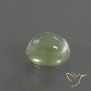 1.50 ct Green Prehnite Stone, Natural Prehnite in Oval Cabochon Shape for Sale