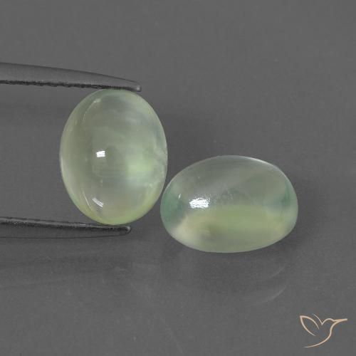 3.82 ct Oval Prehnite, 8.4 x 6.6 mm From South Africa, Photo A