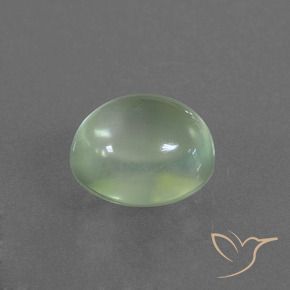 2.34 ct Green Prehnite Stone, Natural Prehnite in Oval Cabochon Shape for Sale