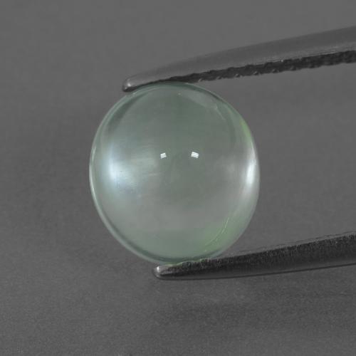 Light Mint Prehnite Gem - 2.6ct Oval Cabochon (ID: 407501)