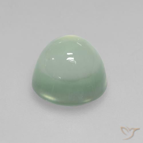 Prehnite Gemstone in 8.1 x 7.5 mm Size for Sale, Prehnite Stone in Light Pear Green Color