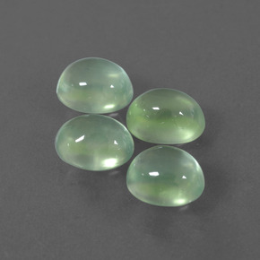 5.75 ct Green Prehnite Stone, Natural Prehnite in Oval Cabochon Shape for Sale