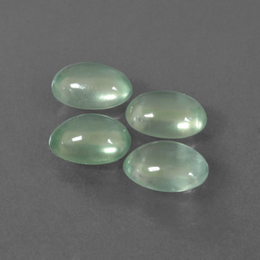 4.24 ct Green Prehnite Stone, Natural Prehnite in Oval Cabochon Shape for Sale