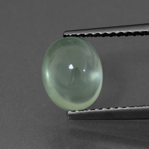 Light Mint Пренит Камень - 2.1ct Овал Кабошон (ID: 407595)