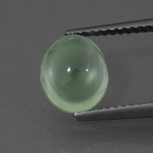 Verde claro Prehnite Gema - 2.1ct Cabujón Óvalo (ID: 407618)